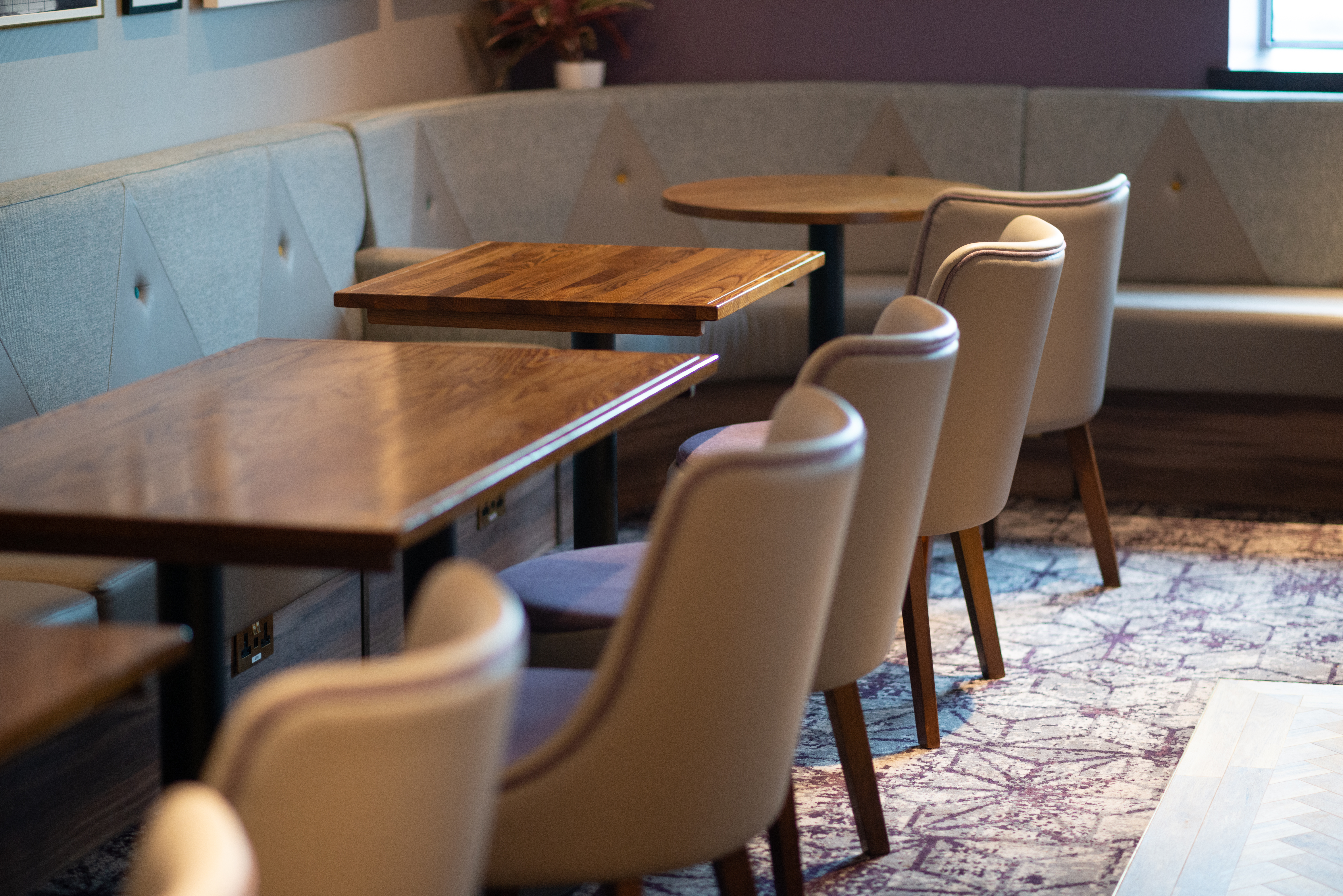 Two seater table at Edinburgh Aspire Lounge Gate 16