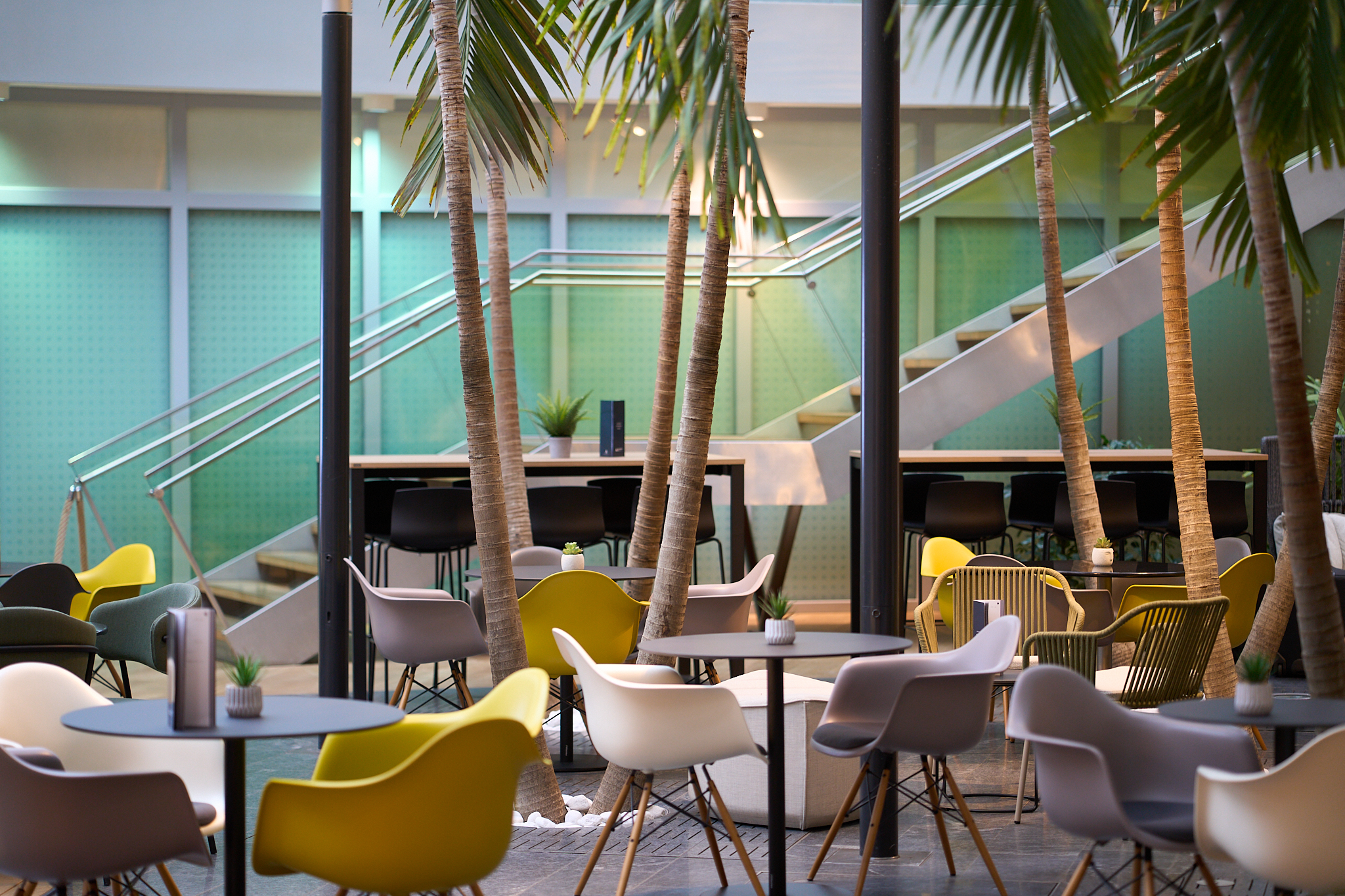 Seating area in the Basel Sky Cafe Lounge