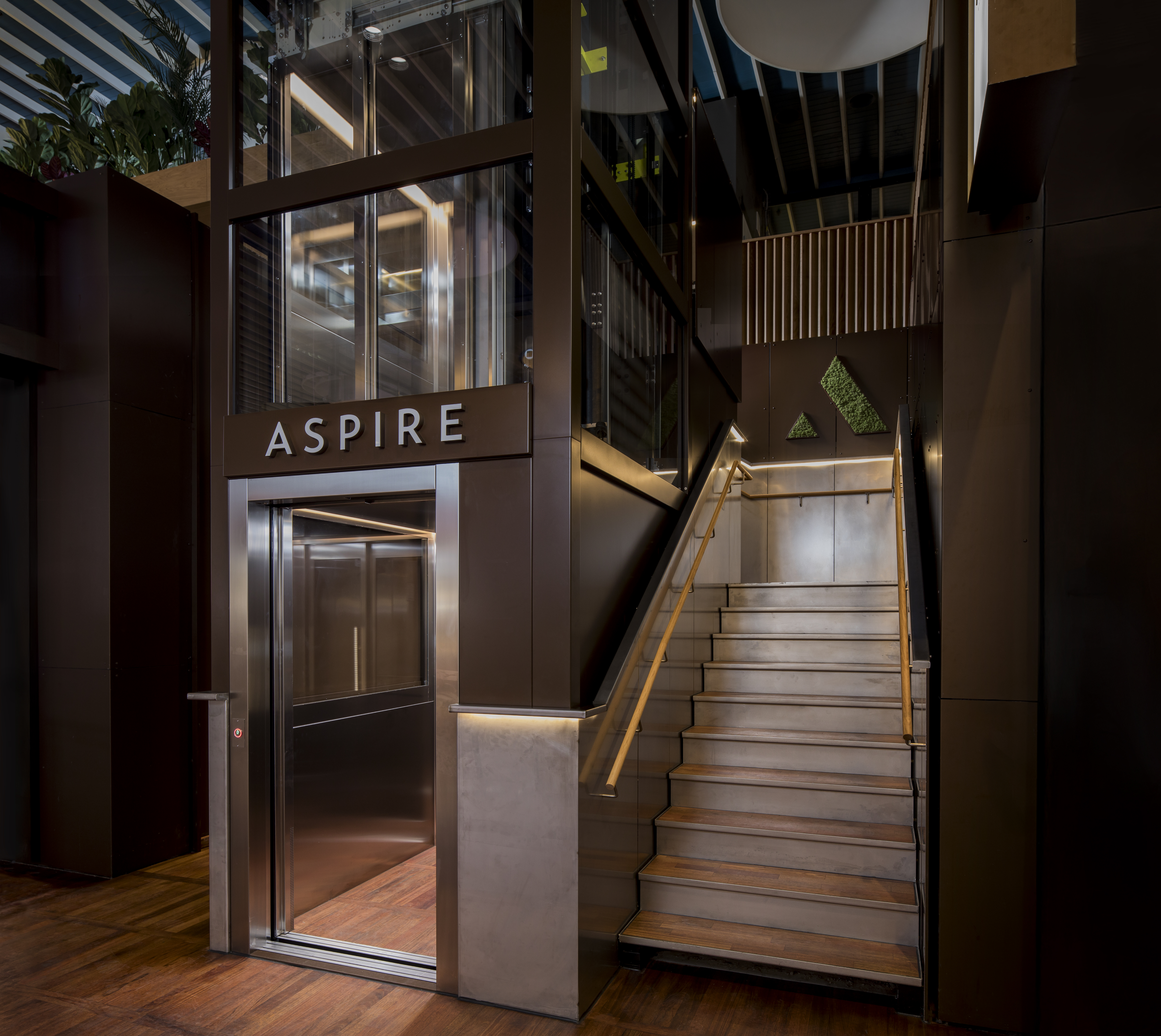 Take the stairs or elevator up to the Copenhagen Aspire Lounge